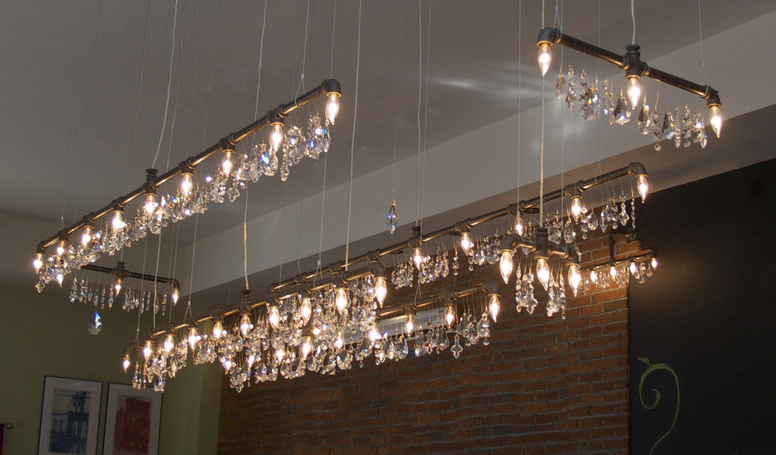 Chandeliers at 1682 French Louisiana (formerly Crankys) in Long Island City