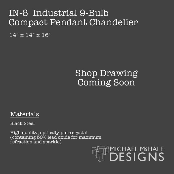 Industrial 9-Bulb Chandelier Pendant