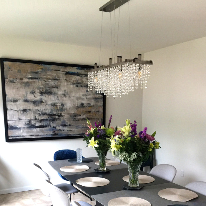 Matrix Crystal Linear Suspension Chandelier