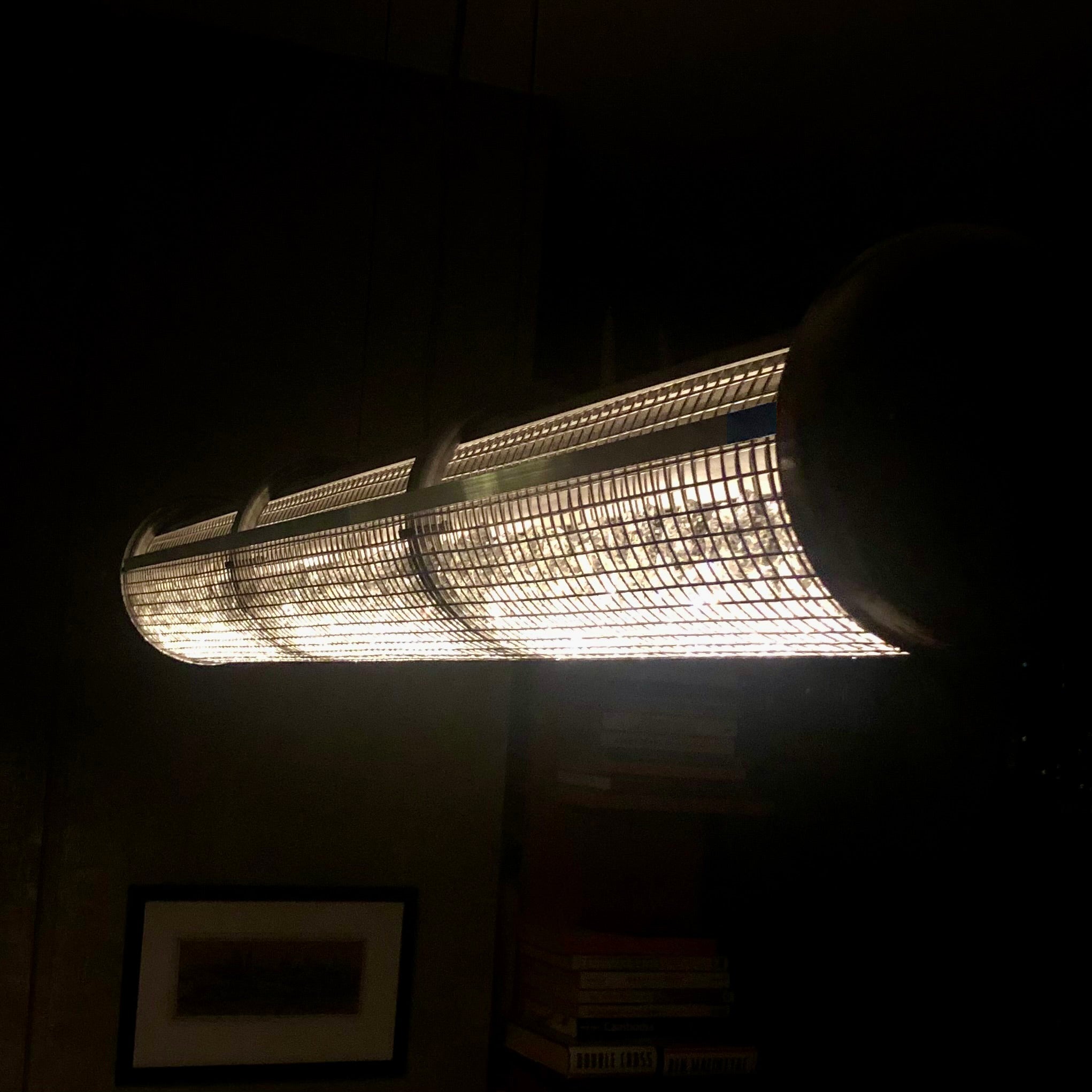 Crystal Cage LED Linear Suspension Aluminum