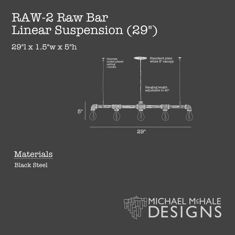 Raw Bar Linear Suspension (29") - Michael McHale Designs